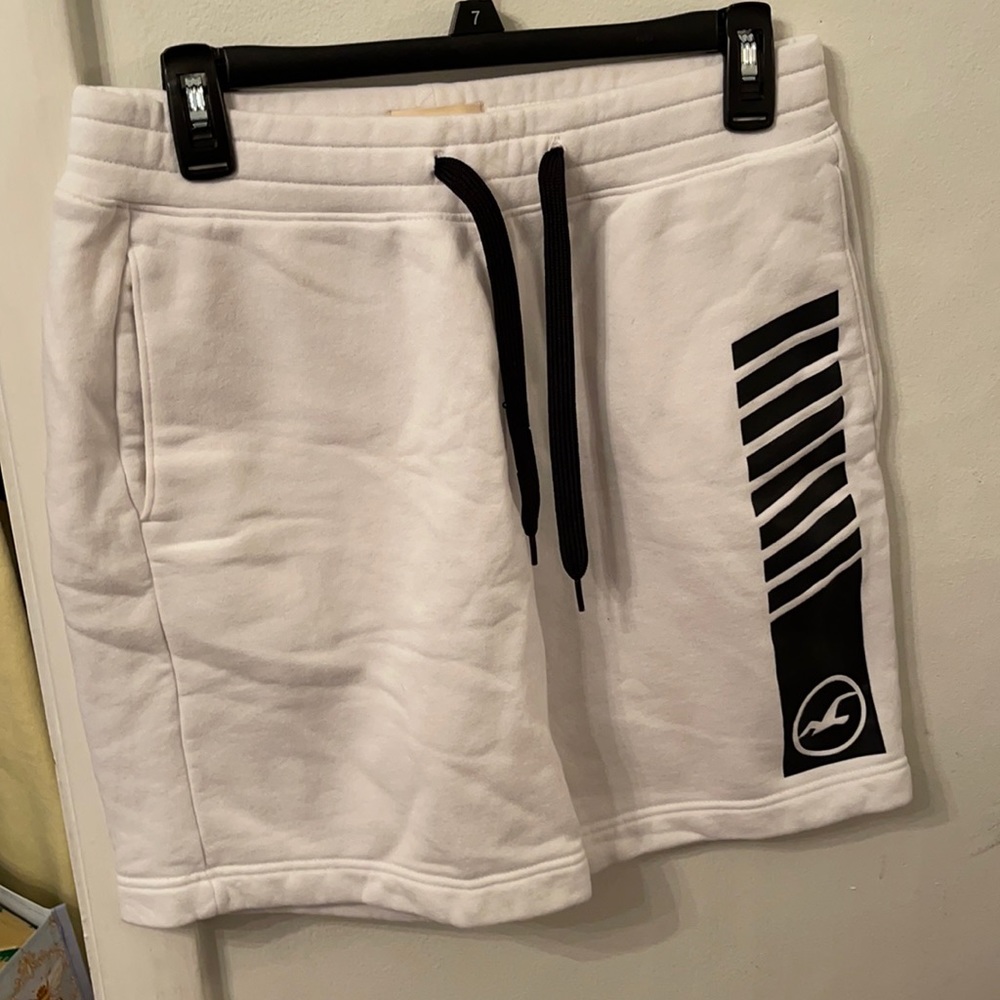 White Hollister sweat shorts